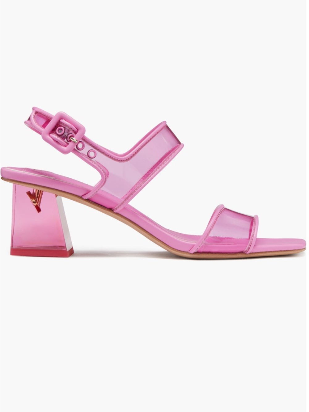 NWOB KATE SPADE New York Milani pink Transparent Block Heel Sandals size 8.5B - Picture 3 of 10